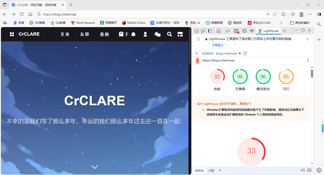 使用CF优选时的HouseLight跑分